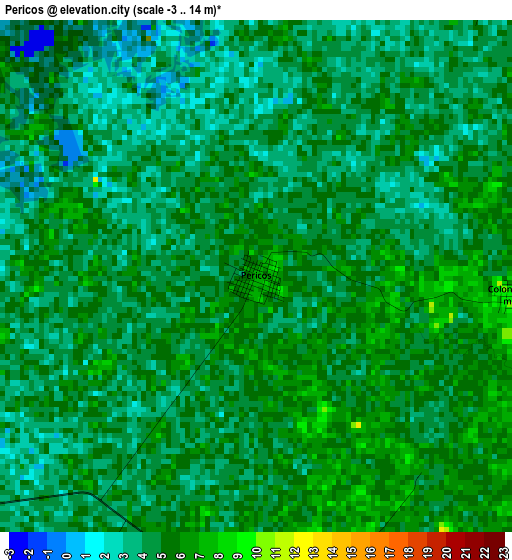 Pericos elevation map