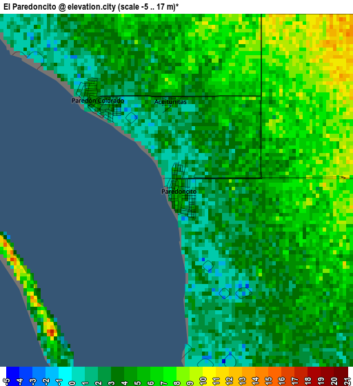 El Paredoncito elevation map