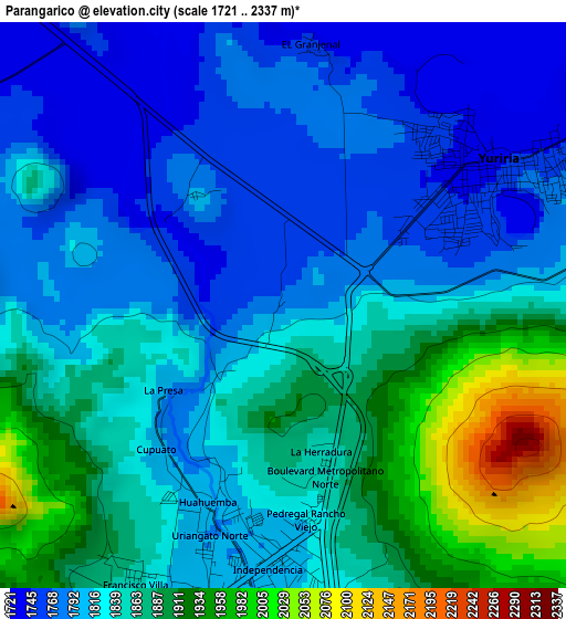 Parangarico elevation map