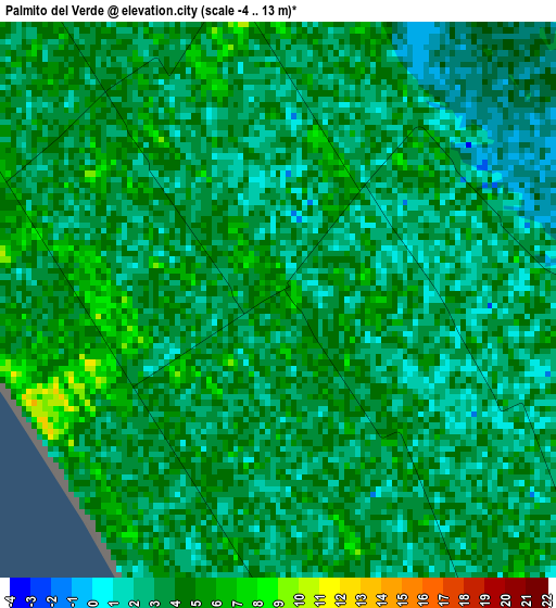 Palmito del Verde elevation map