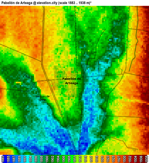 Pabellón de Arteaga elevation map