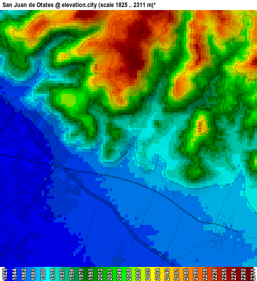 San Juan de Otates elevation map