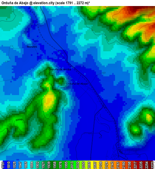 Orduña de Abajo elevation map