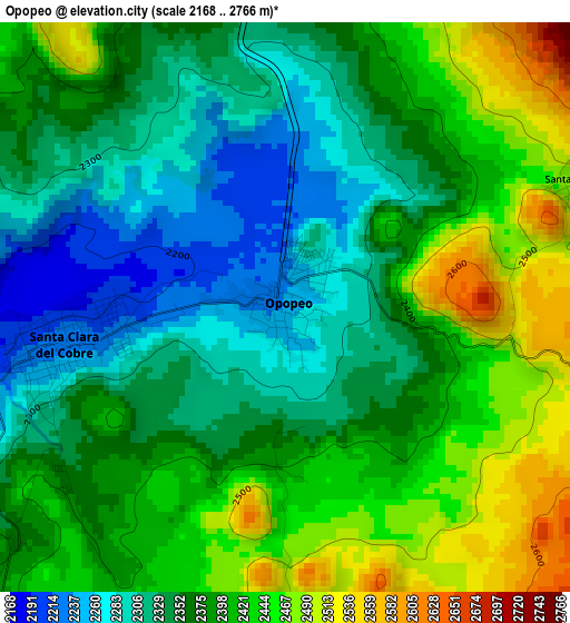 Opopeo elevation map