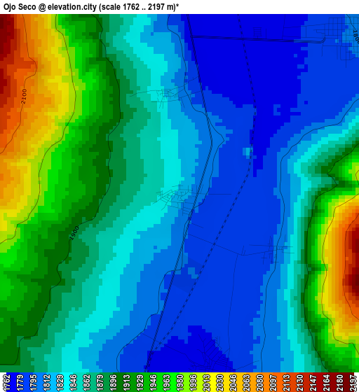 Ojo Seco elevation map