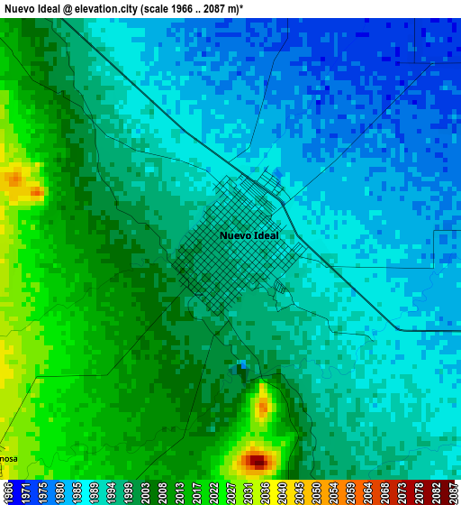 Nuevo Ideal elevation map