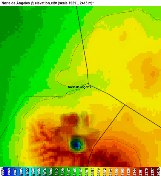 Noria de Ángeles elevation map