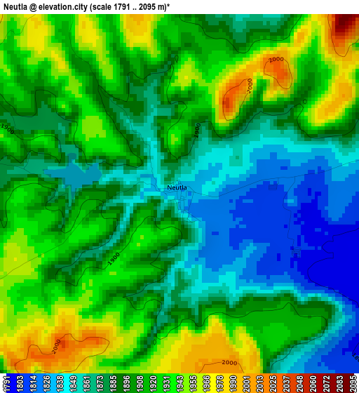 Neutla elevation map