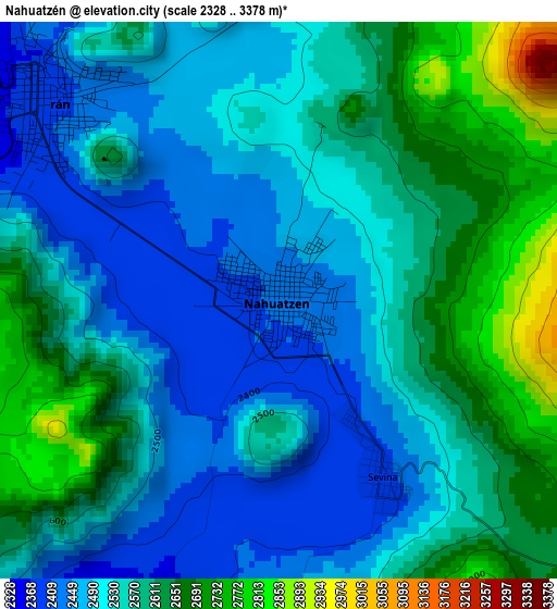 Nahuatzén elevation map