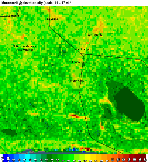 Moroncarit elevation map