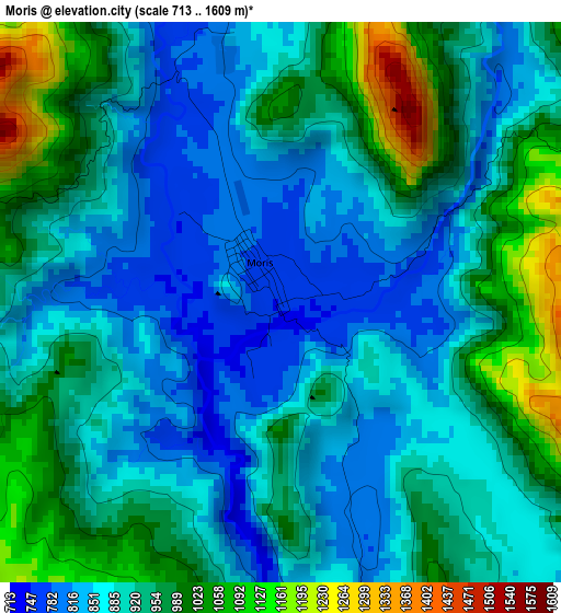Moris elevation map
