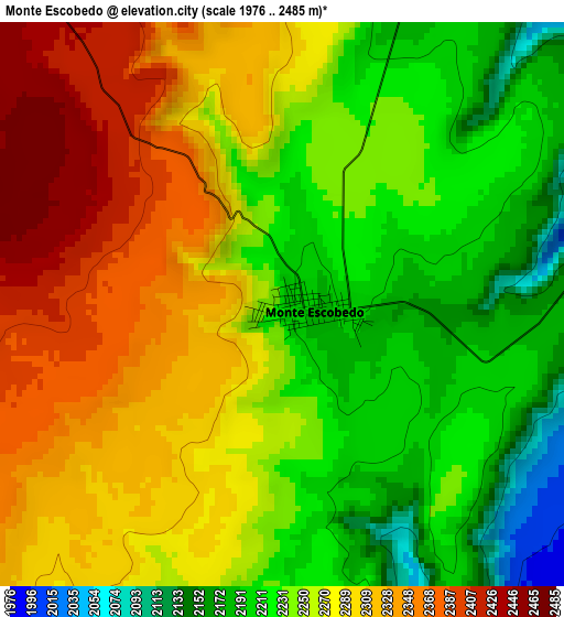 Monte Escobedo elevation map