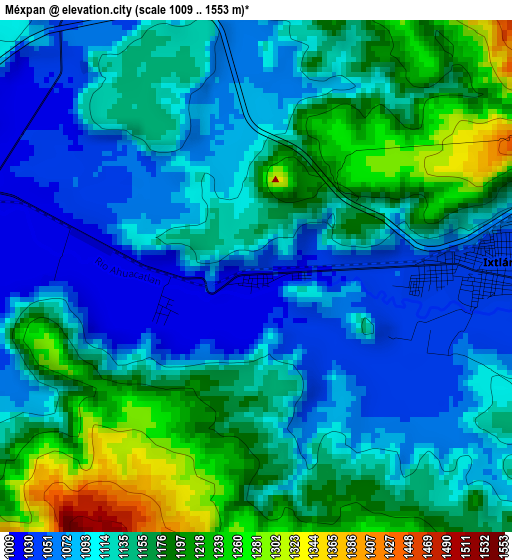 Méxpan elevation map