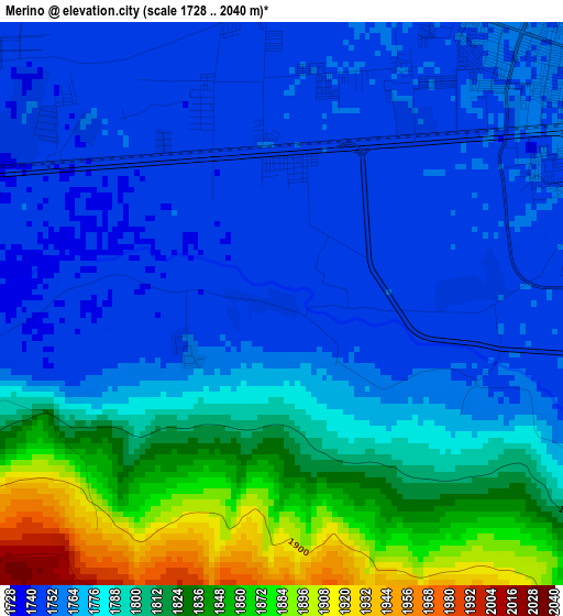 Merino elevation map