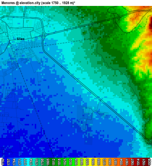 Menores elevation map