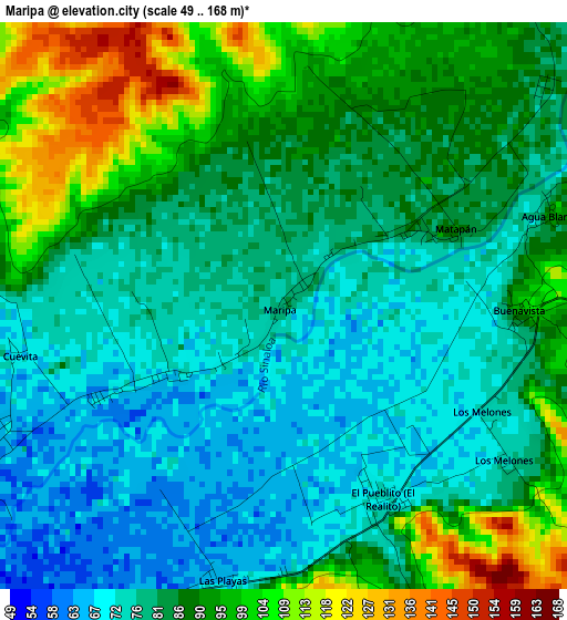 Maripa elevation map