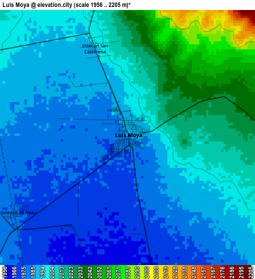 Luis Moya elevation map