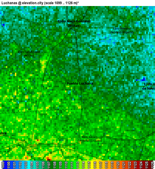 Luchanas elevation map