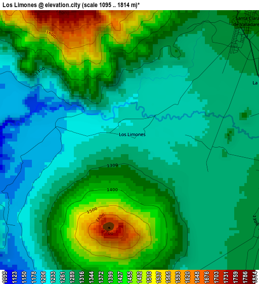 Los Limones elevation map