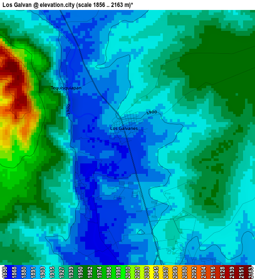 Los Galvan elevation map