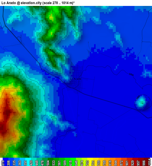 Lo Arado elevation map
