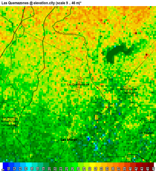 Las Quemazones elevation map