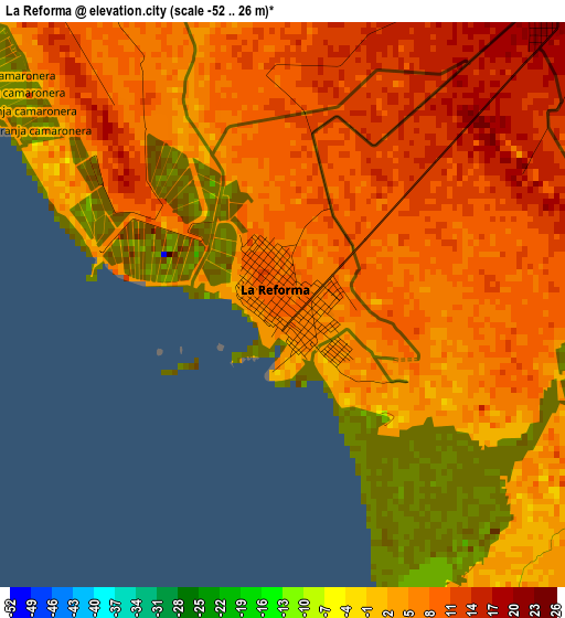 La Reforma elevation map