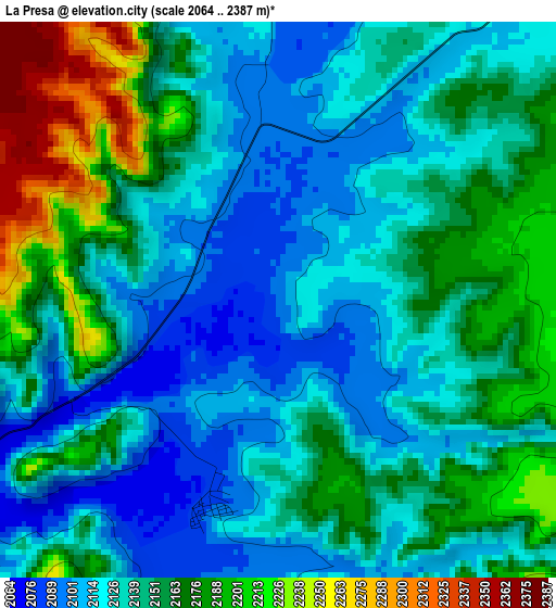 La Presa elevation map