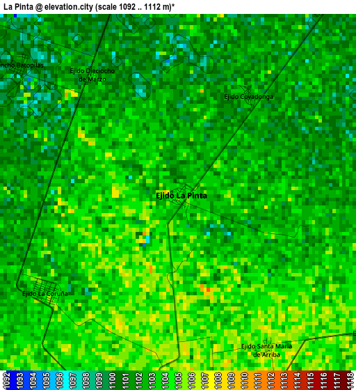 La Pinta elevation map