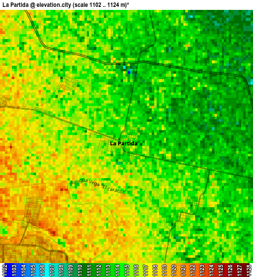 La Partida elevation map