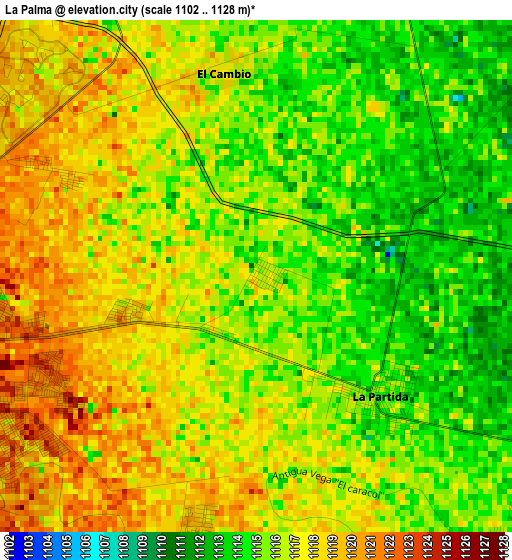 La Palma elevation map