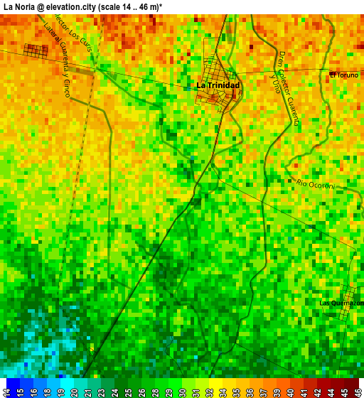 La Noria elevation map