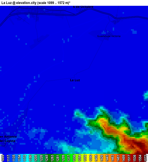 La Luz elevation map