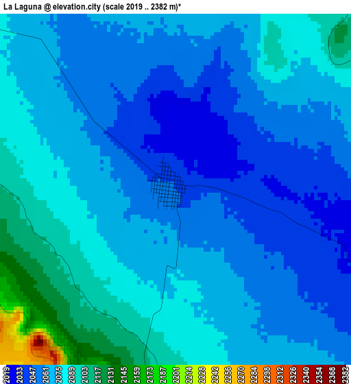 La Laguna elevation map