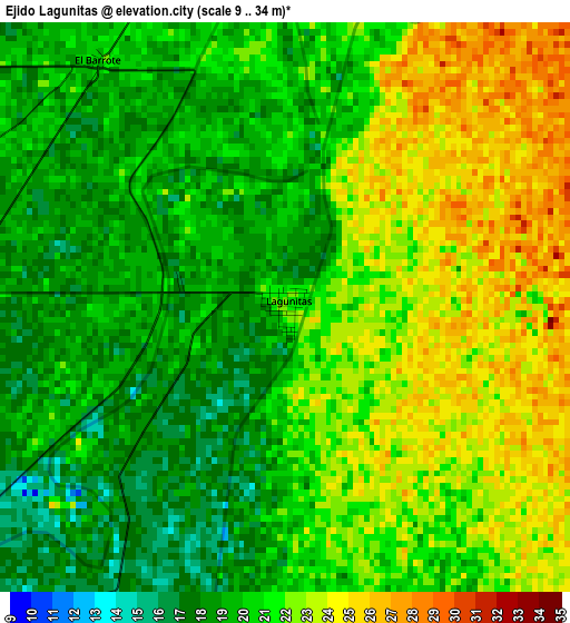 Ejido Lagunitas elevation map