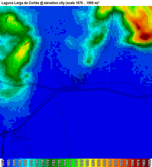 Laguna Larga de Cortés elevation map