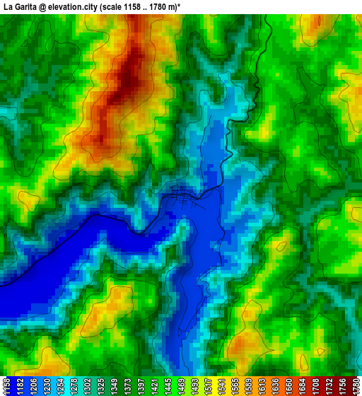 La Garita elevation map