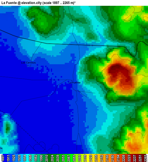 La Fuente elevation map