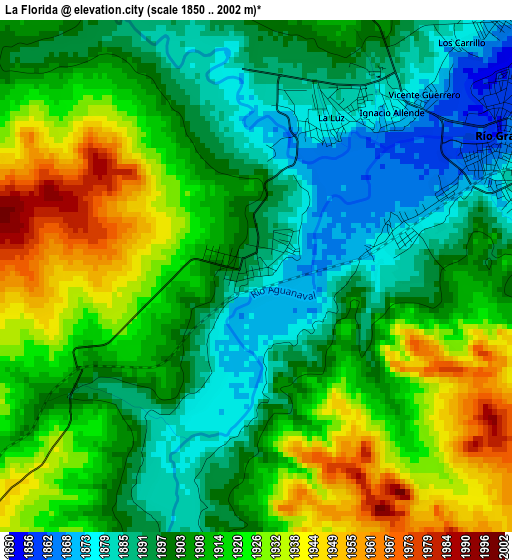 La Florida elevation map