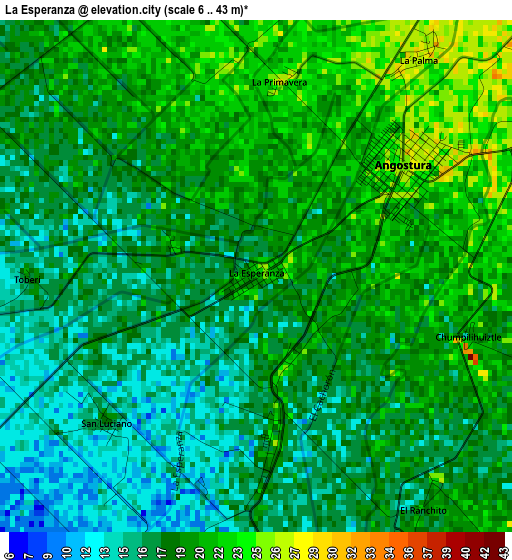 La Esperanza elevation map