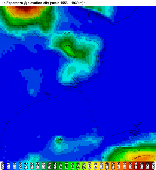 La Esperanza elevation map