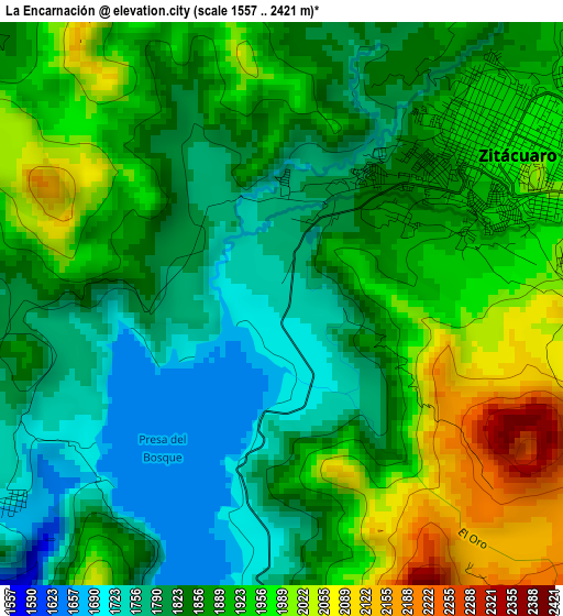 La Encarnación elevation map