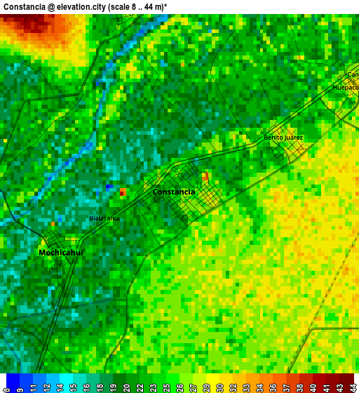 Constancia elevation map