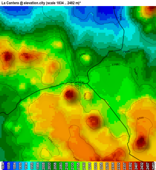 La Cantera elevation map