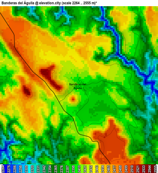 Banderas del Águila elevation map