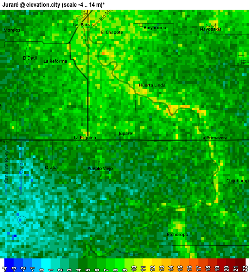 Juraré elevation map