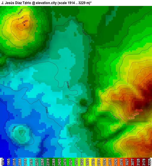 J. Jesús Díaz Tzirio elevation map