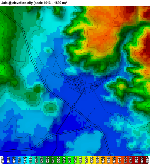 Jala elevation map