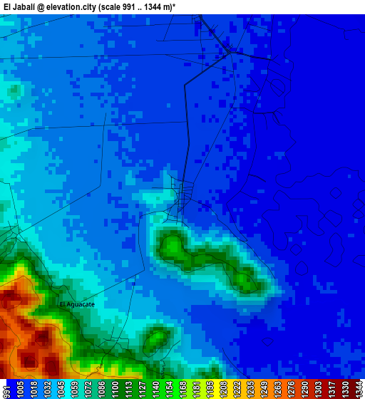 El Jabalí elevation map