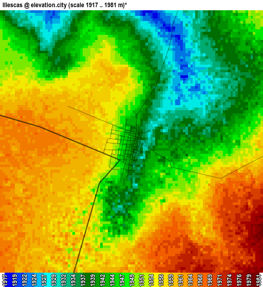 Illescas elevation map